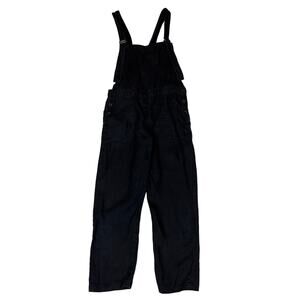 Lily Ashwell Black Linen Overalls Women's Small Indie Lagenlook